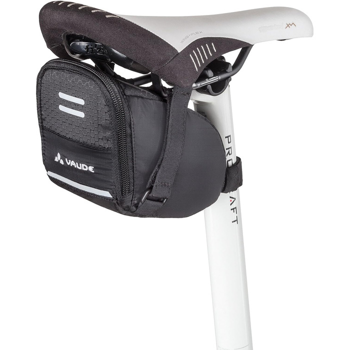 Рамна сумка велосипед із застібкою на липучці - 1,3 л - 11 x 28 x 4 см Чорний комплект One Size з сумкою-сідлом, XL