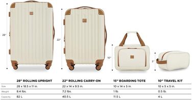 Набір валіз Travelers Club Midtown Hardside Vanille, жорсткий, для подорожей