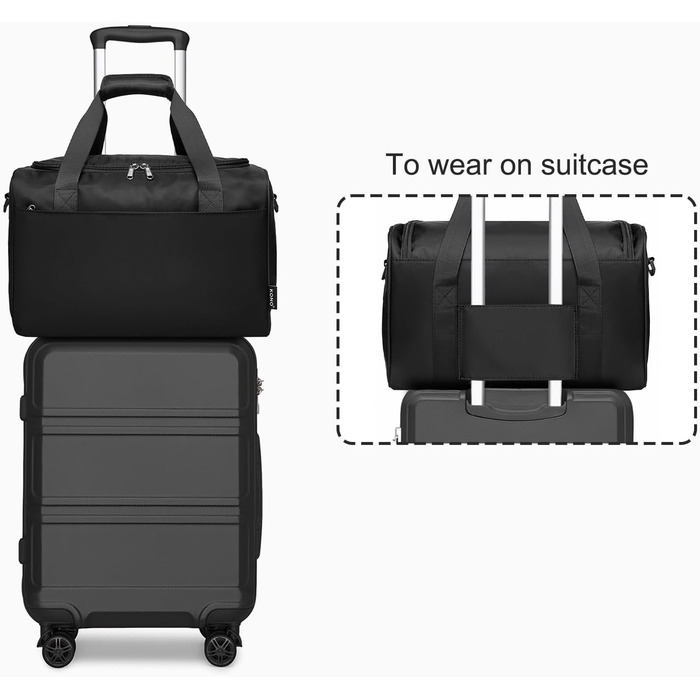 Набір валіз та дорожньої сумки KONO 55 см, кремово-білий (2 шт.)