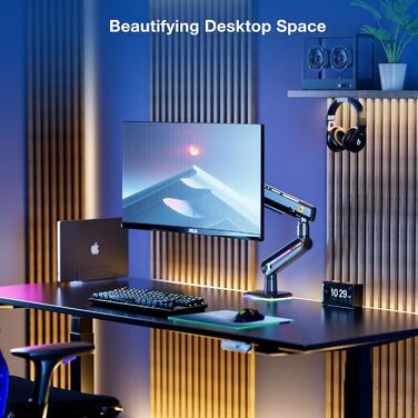 Кріплення для монітора NB Ergonomic RGB, сумісне з моніторами 32-60 дюймів, вантажопідйомність до 20 кг, чорний