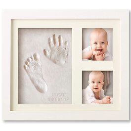 Набір дитячих фоторамок Bubzi Co Handprint Footprint для новонароджених хлопчиків, персоналізований подарунок для дитини, дитячий фотоальбом, коробка на пам'ять, настінний декор для кімнати та дитячої кімнати