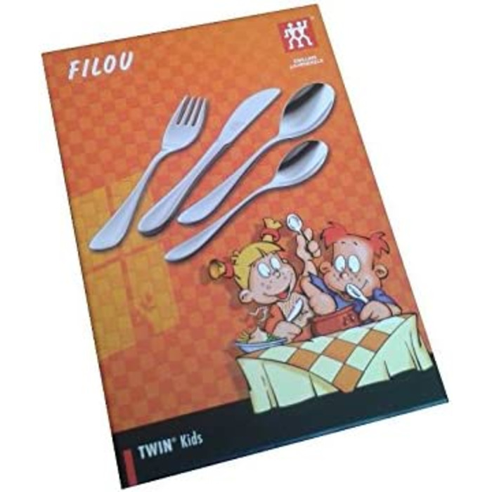 Дитячий столовий прилад Zwilling Filou з гравіюванням (ім'я) 4 шт. від ZWILLING J.A. Henckels, подарунок на хрещення/народження