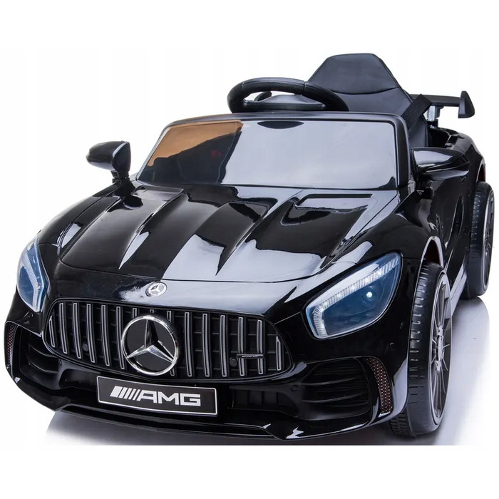 Дитячий електромобіль Mercedes GTR-S: м'які колеса EVA, шкіряне сидіння, пульт ДК, червоний