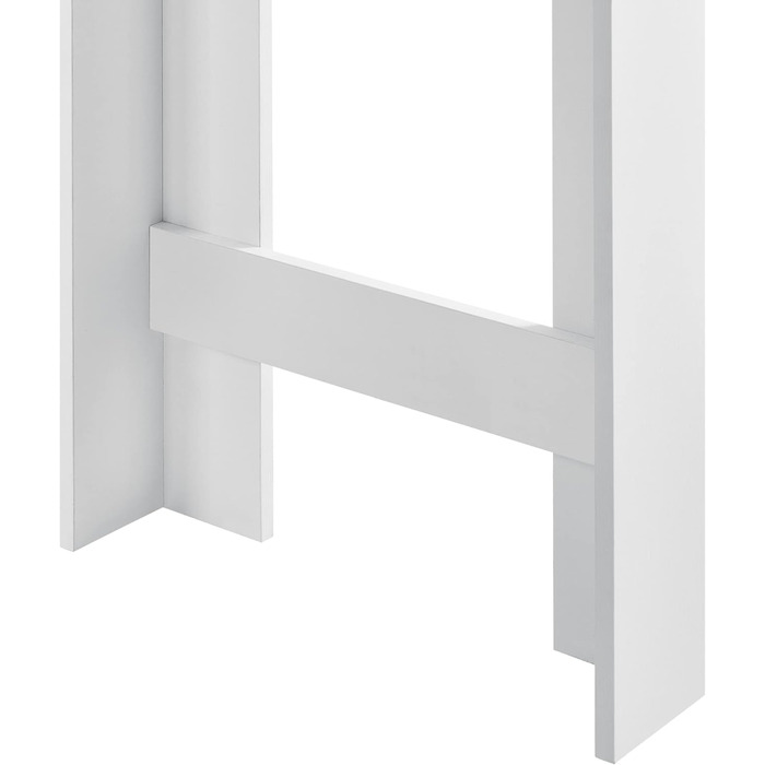 Барний стіл Kouvola з 3 полицями 110x50x103 см - білий/декоративне дерево для кухні, вітальні, їдальні