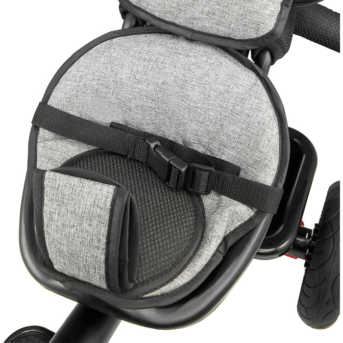 Триколісний велосипед HyperMotion з ручкою для батьків 3-в-1, сірий - для дітей від 1 до 4 років (до 20 кг)