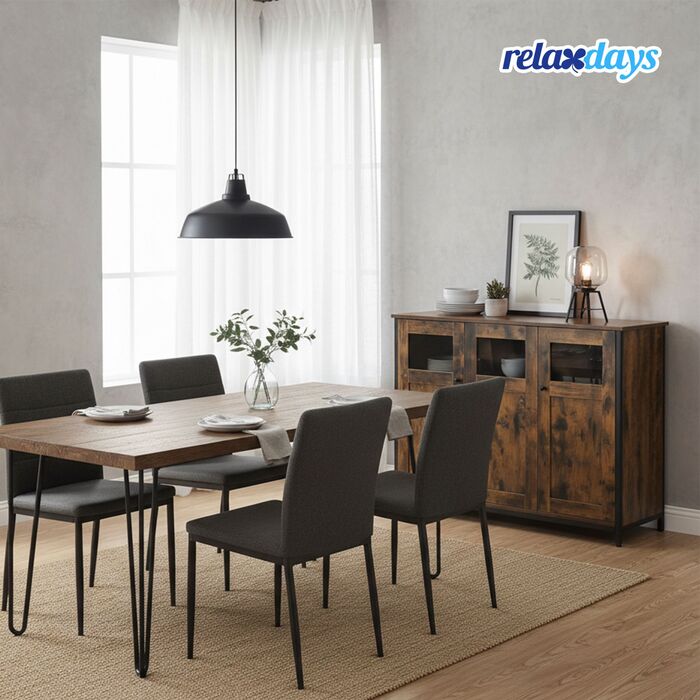 Кухонна шафка Relaxdays з скляними дверцятами