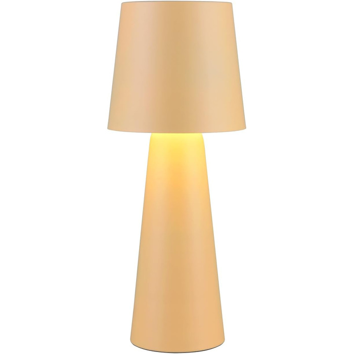 Настільна лампа Hailey з вимикачем, IP20 для дому, без лампочки E27 (макс. 10W), висота 40 см, діаметр 16 см, бежева