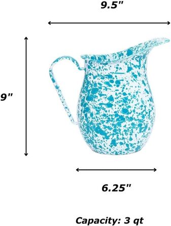 Круг Crow Canyon Home з емальованого посуду - великий, довговічний, для дому та відпочинку на природі, безпечний для миття в посудомийній машині (Чорний)