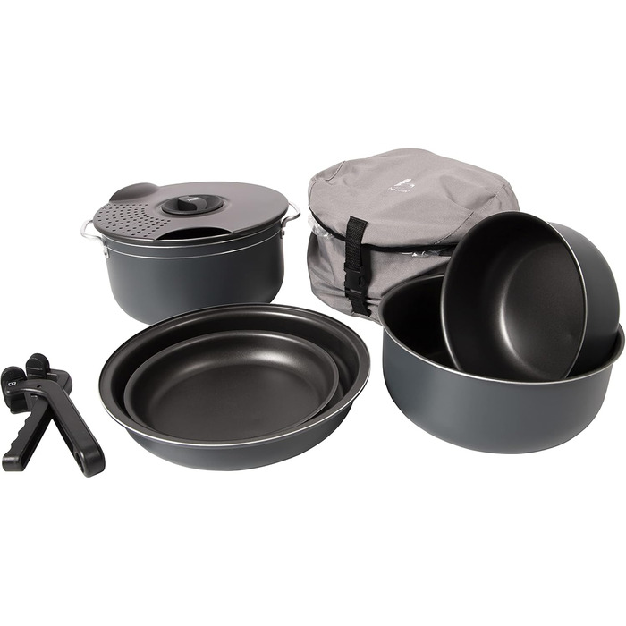Набір кухонного посуду Bo-Camp 7-piece Camping Aluminium, Алюмінієвий, для кемпінгу та трекінгу