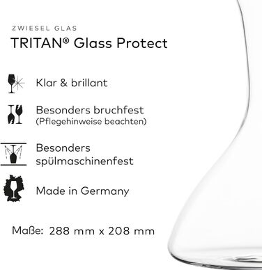 Набір келихів для вина Zwiesel Glas Vivid Senses (2 шт.), німецька якість, Tritan-кристал, для фруктових вин, миючі в посудомийній машині
