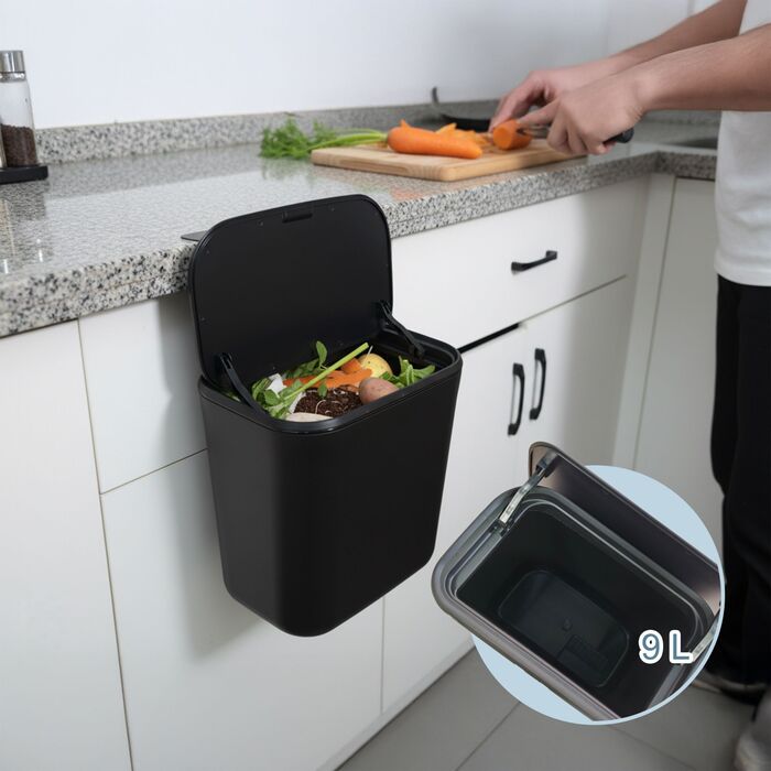 Відро для сміття Relaxdays для підвішування, 9 л