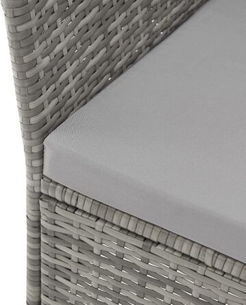 Лавка садова SVITA Chicago з ротангу поліратан для саду сіра