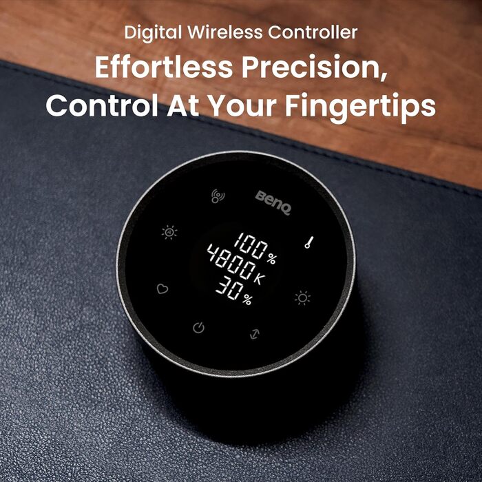 BenQ ScreenBar Halo 2 – LED-лампа для монітора з бездротовим контролером, без відблиску, регульованою яскравістю та колірною температурою, для захисту очей, USB-живлення