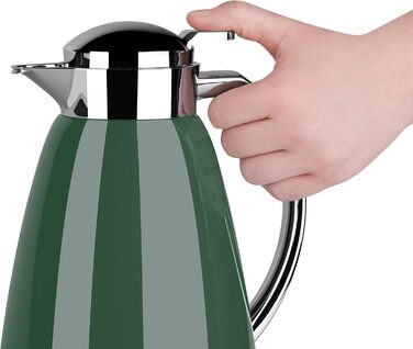 Термос Emsa Campo 1л з нержавіючої сталі, Quick Tip, 12 год тепла, 24 год холоду, темно-зелений