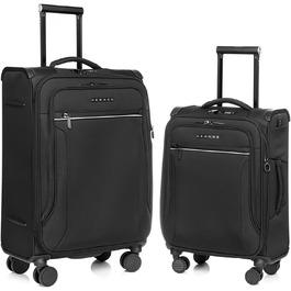 Велика валіза soft-shell 82см з 4 колесами та замком TSA Розширюваний (набір з 2 шт. )