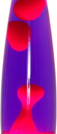 Лава-лампа Magma ANGELINA фіолетово-червоно-срібляста H40см вкл. лампочку G9 Ретро настільна лампа для вітальні срібляста, фіолетова, червона
