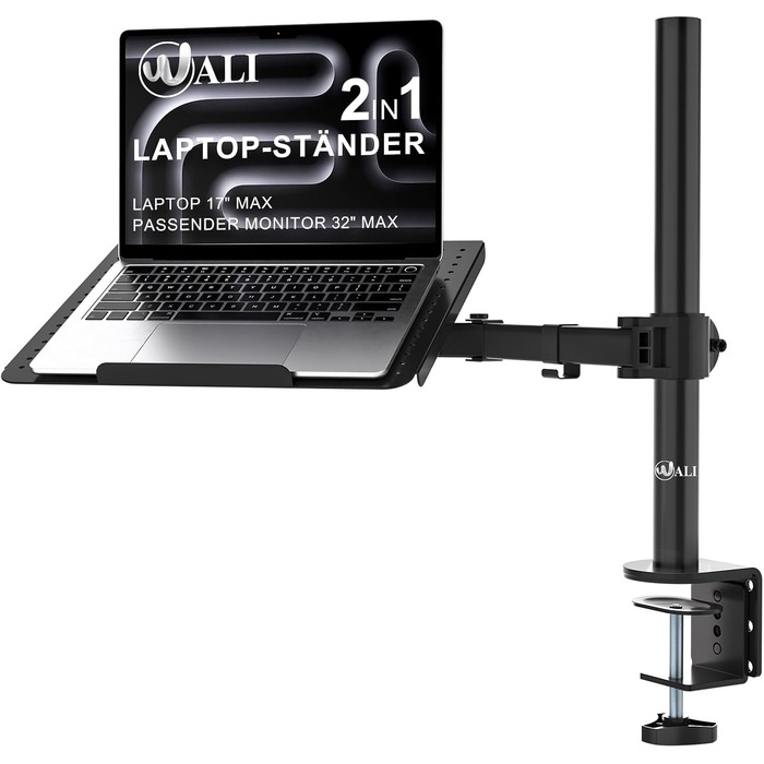 Підставка для ноутбука WALI на стіл - ергономічна, для 17