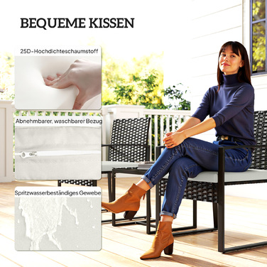 Набір садових меблів з ротангу 