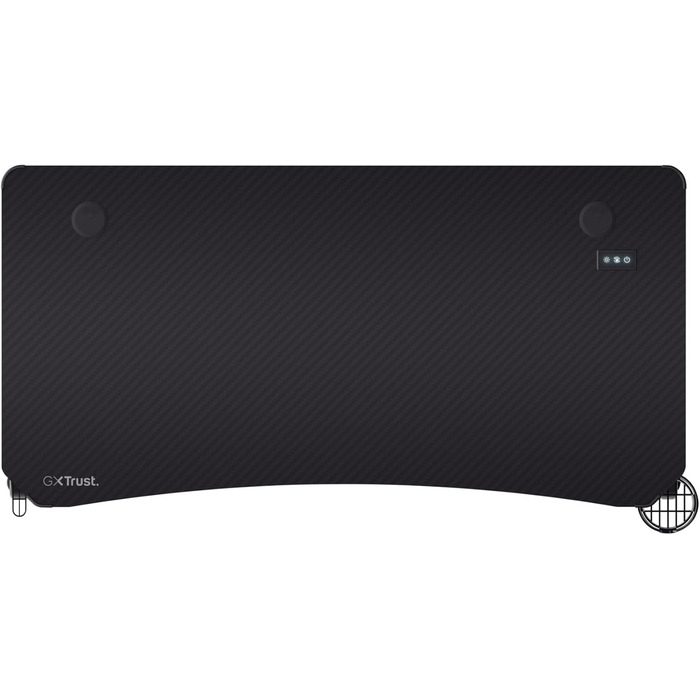 Ігровий стіл Trust Gaming GXT 709W Luminus RGB з підсвічуванням LED, 10 режимів, USB, білий, з підставкою для навушників та тримачем для напоїв, 120 x 60 см