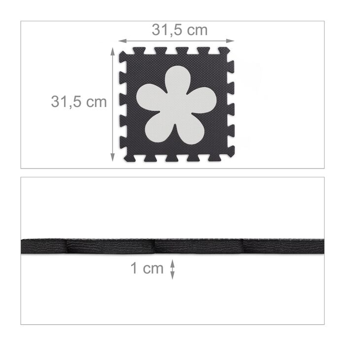 Relaxdays 34-елементний пазломат з бордюром та малюнками