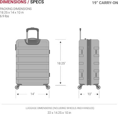 Набір валіз SwissGear 7366 Hardside з спінерами, розширювані, 3 шт. (19/23/27), зелені