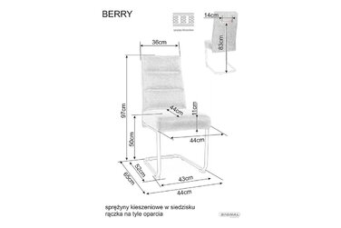 Стілець BERRY BREGO чорний каркас/карі 68