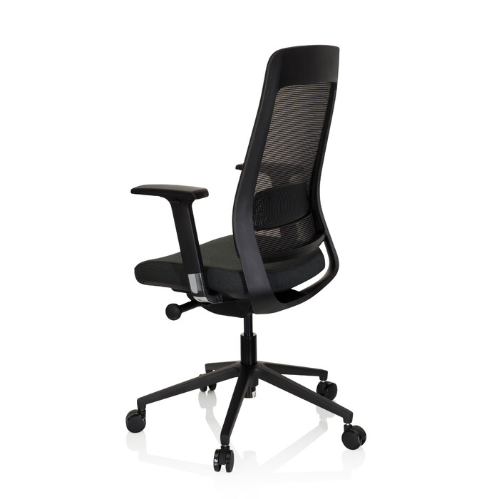 Офісне крісло / поворотне крісло CHIARO T1 BLACK сітка / тканина чорна hjh OFFICE