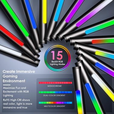 RGB-лампа для монітора Quntis 51 см з підсвічуванням, пультом ДК, 15 режимів, для геймінгу, офісу, USB