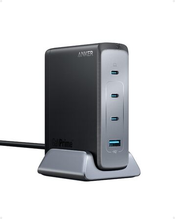 Зарядний пристрій Anker USB-C потужністю 240 Вт, адаптер живлення Prime GaN, 4-портовий швидкий зарядний пристрій, сумісний з MacBook Pro/Air, iPhone 15, iPad Pro, Galaxy S23/S22, Note 20 та іншими пристроями