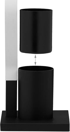 Туалетний набір Relaxdays, вертикальний тримач для туалетного паперу, йоржик для унітазу з тримачем для йоржика, 75x18,5x18,5 см, чорний/білий