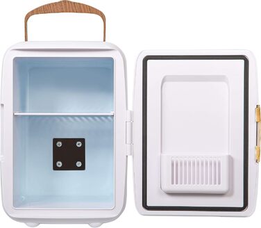 Міні-холодильник Russell Hobbs RH4CLR1001SCW 4L: портативний, AC/DC, для напоїв та косметики, скандинавський стиль, білий з ефектом дерева