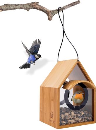 Будиночок для птахів TWOCOZY - всепогодний будиночок для птахів з накриттям від дощу та інструкцією з годівниці