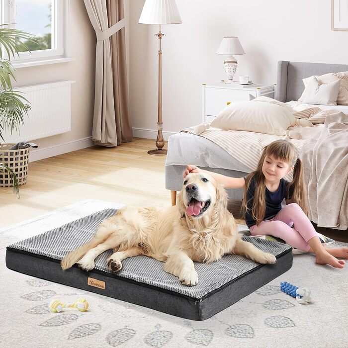 Лежак для собак YITAHOME Ergo dog sofa - диван для собак 112x81 см, зі знімною ковдрою, для середніх/великих собак, миється, нековзний, сірий.