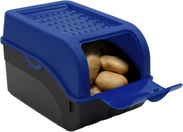 ARTECSIS Коробка для зберігання картоплі, білий колір, набір 2 шт. | Організатор для овочів з кришкою, 4 кг, з наліпками