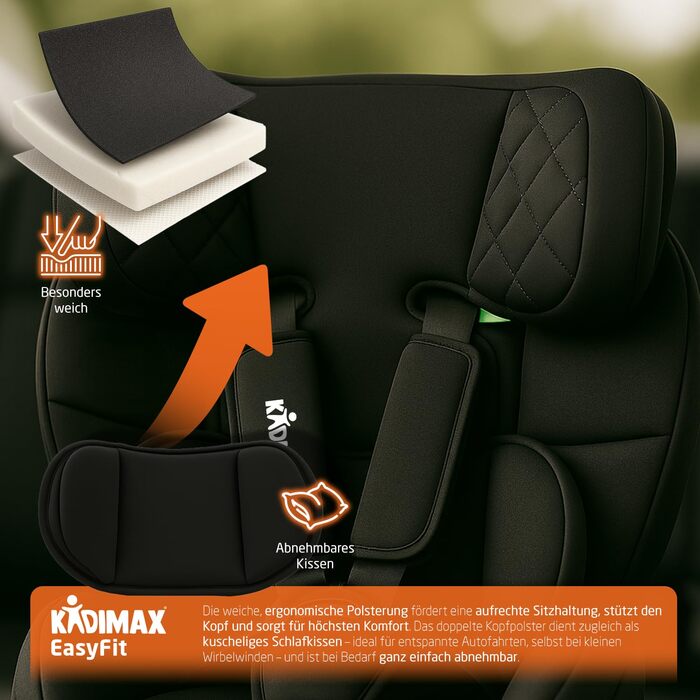 Автокрісло i-Size 9-36 кг, 15 місяців - 12 років, група 1/2/3, ECE R129/03, чорний колір