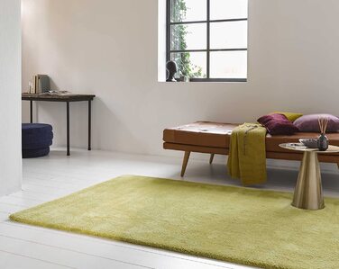 М'який килим Esprit з глибоким ворсом, ідеально підходить для вітальні, спальні та дитячої кімнати RELAXX (70 x 140 см, гірчично-жовтий)