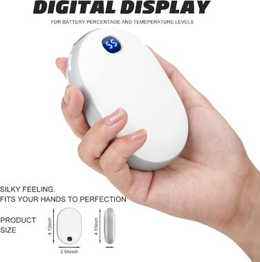 Електричний грієчка для рук OHLGT 10000mAh: портативний нагрівач з Power Bank, USB, для Рейно, артрит, спорт, 15 годин роботи