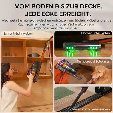 Акумуляторний пилосос KIPMAX 50000Pa, 550W, 70хв, 1.5л, з дисплеєм, анти-заплутальна щітка, 7-шаровий фільтр, 2 аромапластини, для килимів, шерсті тварин, твердих підлог, фіолетово-золотий