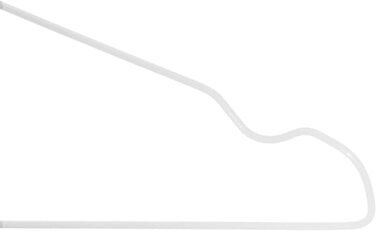 Металева вішалка для одягу Hagspiel, дротяна вішалка з високоякісним цинковим покриттям, біле порошкове покриття з виступом і виїмками на спідниці (20 шт.) австрійського виробництва (100 шт. білого кольору 2,3 мм)