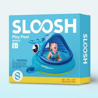 Надувний дитячий басейн JOYIN з сонцезахистом та дахом (1.42м x 1.37м x 0.71м) для літа, іграшка для веселощів