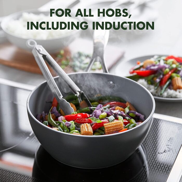 GreenPan Valencia Pro каструля з нержавіючої сталі 20 см / 2 л, з антипригарним покриттям Hartelox, без PFAS, для індукційних плит, сумісна з духовкою, сіра