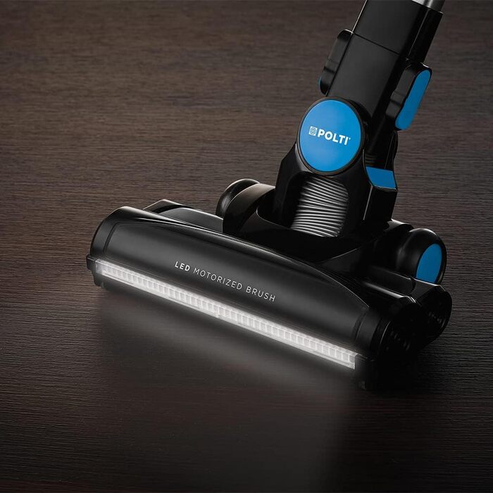 POLTI Forzaspira SR100: 2-в-1 пилосос-щітка, акумуляторний, HEPA-фільтр, блакитно-чорний