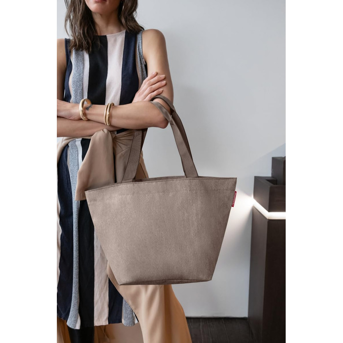 Сумка-шопер Reisenthel Shopper M – стильна та містка сумка з водовідштовхувального матеріалу Herringbone Mokka