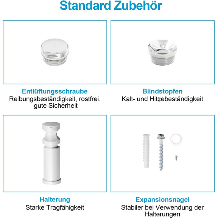 Білий рушникосушарний радіатор Heilmetz 50x120 см, 513 Вт, середнє підключення