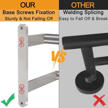 Тримач для рушників на стіну, 60 см, нержавіюча сталь, для ванної кімнати, спальні, кухні, щіткова нікель