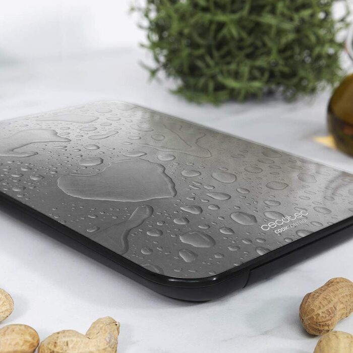 Кухонні ваги Cecotec Cook Control з нержавіючої сталі, LCD-дисплеєм та ретро-дизайном. Водостійка технологія.