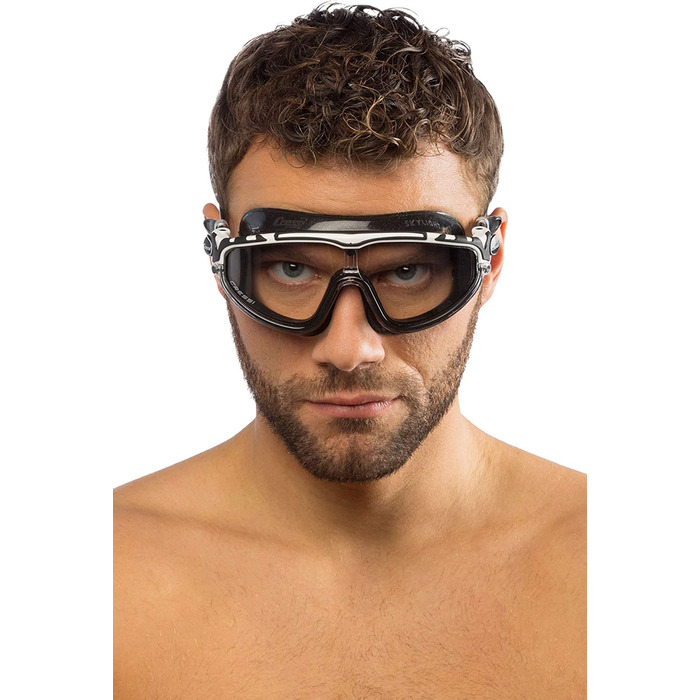 Плавальні окуляри Cressi унісекс Skylight для плавання преміум-класу, 100 захист від ультрафіолету, високоякісні матеріали (1 упаковка) (один розмір підходить всім, чорний / білий / чорний)