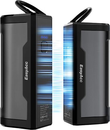 EasyAcc Портативний акумуляторний гріти руки чорного кольору - великий (сірий)