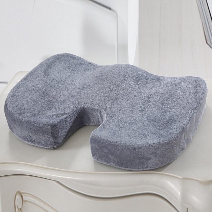 Ортопедична подушка для сидіння HomDSim з Memory Foam для стільця, авто, офісу та дому (сіра)