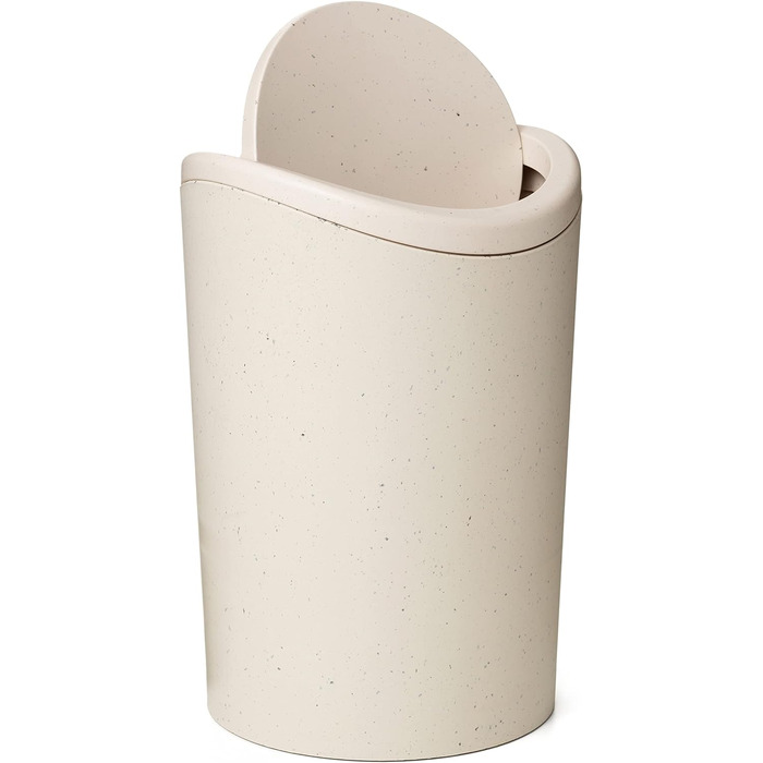Відро для сміття TATAY для ванної кімнати, ємність 6 л, ПП, без вмісту BPA, 19x19x28 см (ЕКО-бежевий)